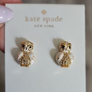 NWT~ Star Bright Owl Stud Earrings by Kate Spade New York. 